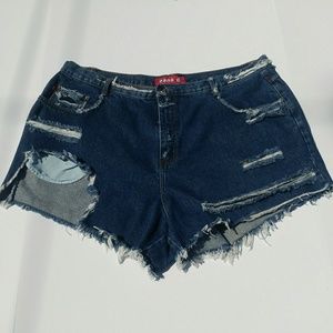 Vintage Zana Di Distress Cut Off Denim Jean Shorts